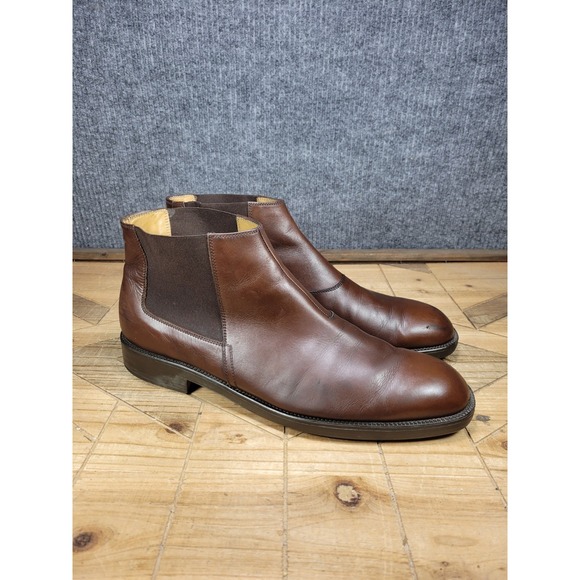 Salvatore Ferragamo Other - Salvatore Ferragamo Mens 13 D Brown Leather Chelsea Boots Dress Shoes